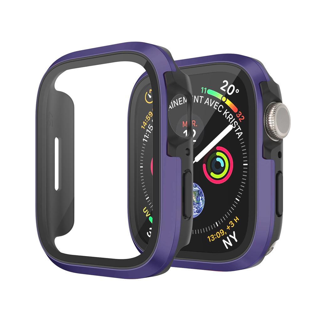 Glass+Metal Case For Apple Watch Ultra 49mm Accessories Protector Bumper Tempered iwatch series 8 7 se 45mm 41mm 44mm 40mm cover
