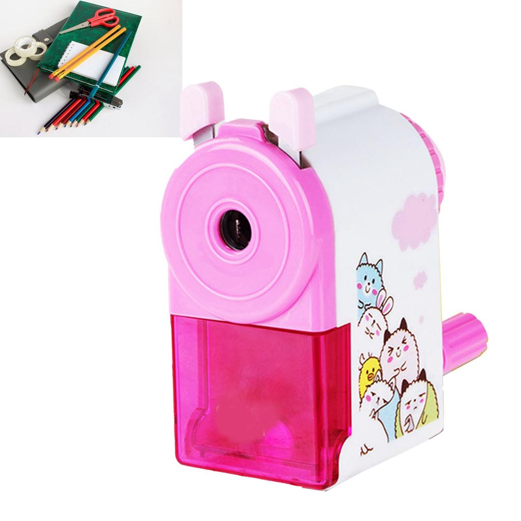 Rotating Pencil ener Cute Portable Efficient Hand Crank Manual Pencil ener for Students