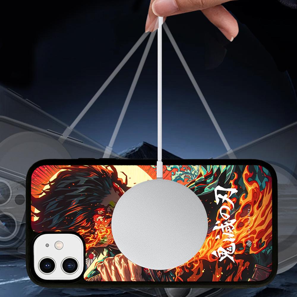Чехол для телефона Убийца демонов Магнитный чехол Для IPhone 16 14 13 12 11 15 Pro Max Plus Для Magsafe Беспроводная зарядка Чехол
