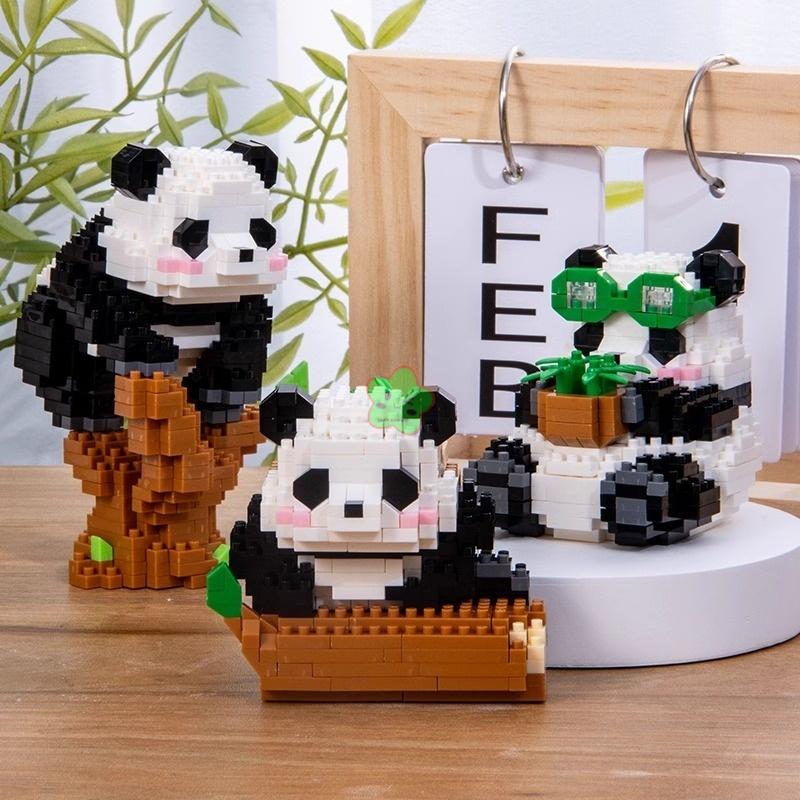 Творческий DIY сборный животное милый мини китайский стиль животное панда строительный блок развивающие игрушки для мальчиков для детей модель кирпичи