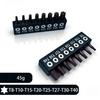 Набор бит для шестигранного Torx с прорезью, черная клейкая полоса, 1/4 дюйма, шестигранные головки, набор аксессуаров для электроинструмента Amagi