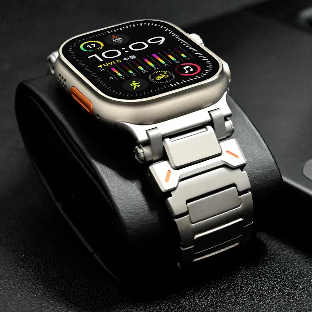 Титановый ремешок для Apple Watch Ultra 3 2 49 мм Браслет Серия 11 10 46 мм 8 9 7 se 6 Ремешок для iWatch ultra 49 44 мм 45 мм Браслет