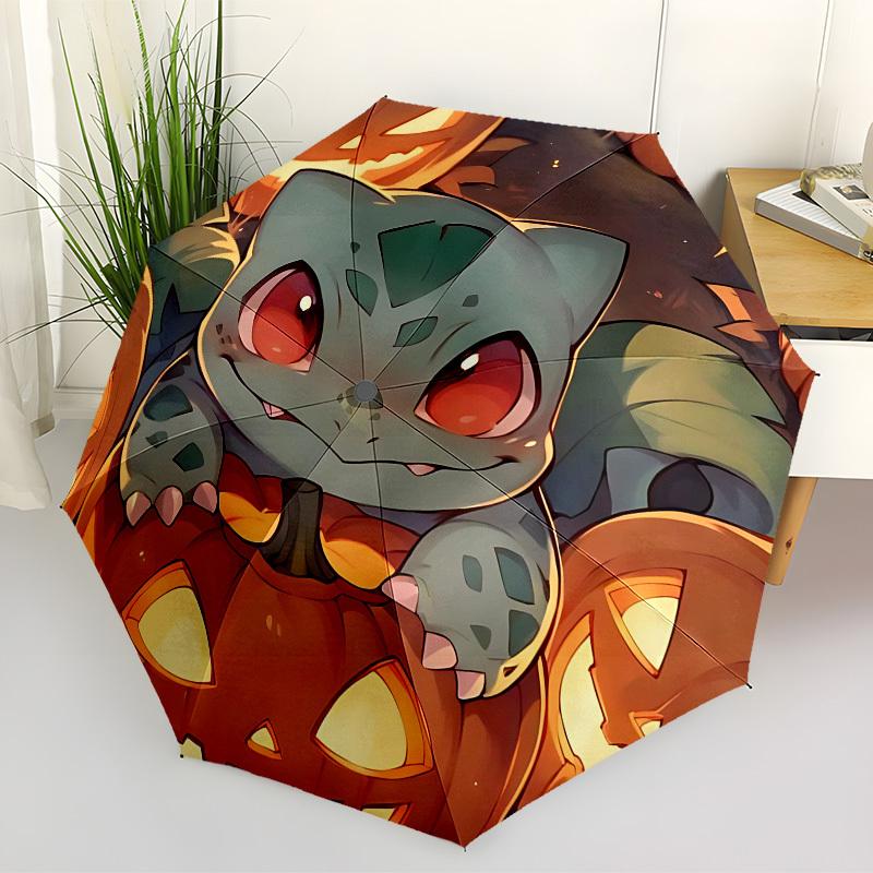 1pc Halloween, Pokémon [Automatic Folding Umbrella] Durable Iron Frame & Rod, Portable Folding, All Seasons, Home Travel Outdoor, Makes a Great Holida