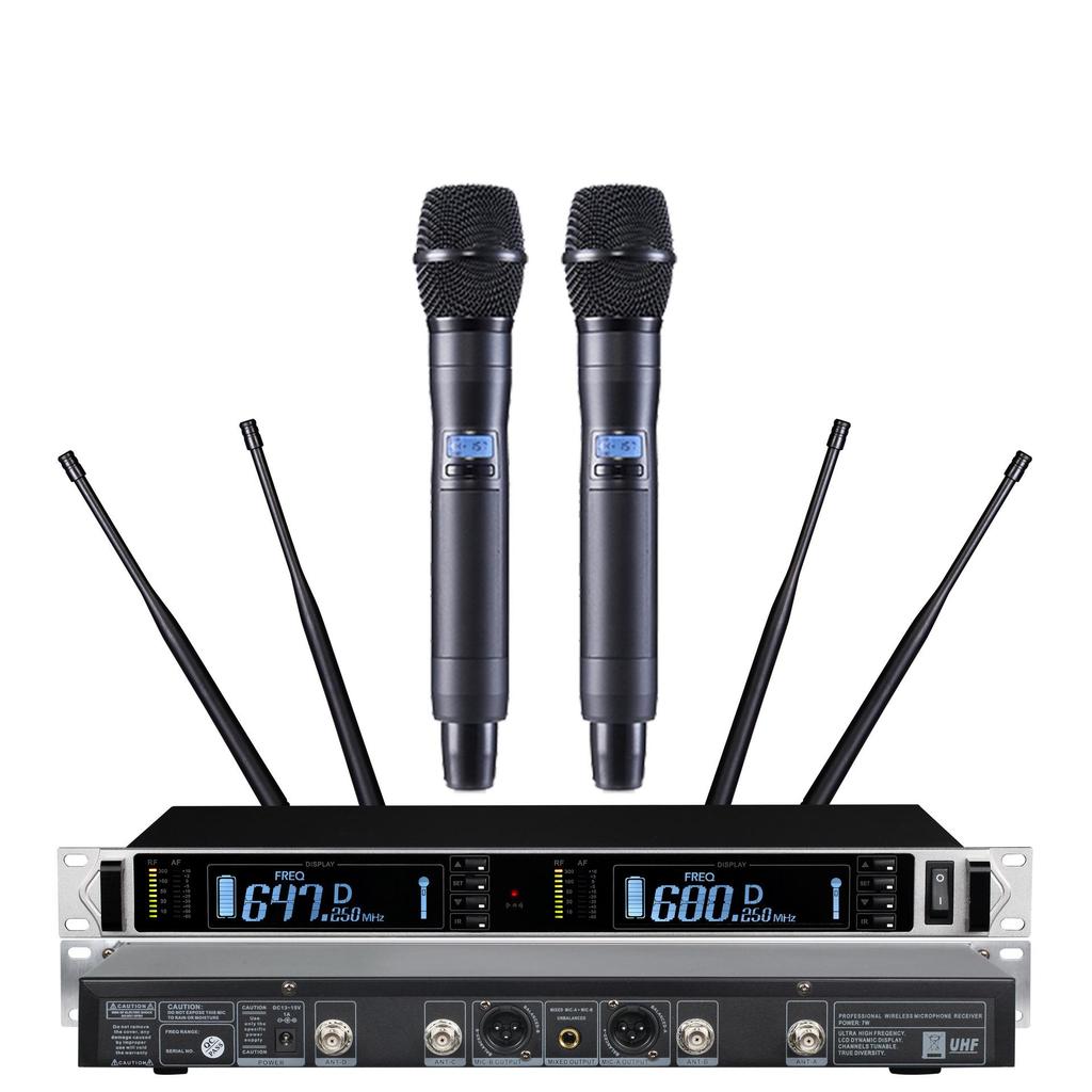 True Diversity Wireless Microphone, One-to-Two, 300m Reception, Cross-Border Spot Goods.