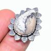 Natural Dendrite Opal Gemstone 925 Sterling Silver Jewelry Ring Size 7 T7h62