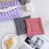1 шт. 15*15 см настольный декор в клетку самодельный полиэфирный волокнистый квадратный стаканчик цветочный горшок изоляционный коврик