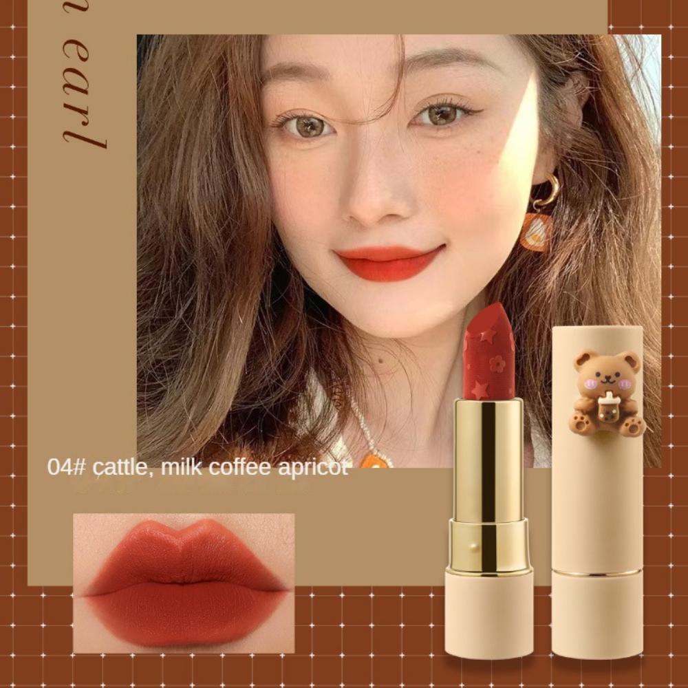 Губная помада Cute Bear Lipstick Airy Bear Lipstick Матовый ежедневный блеск для губ без макияжа