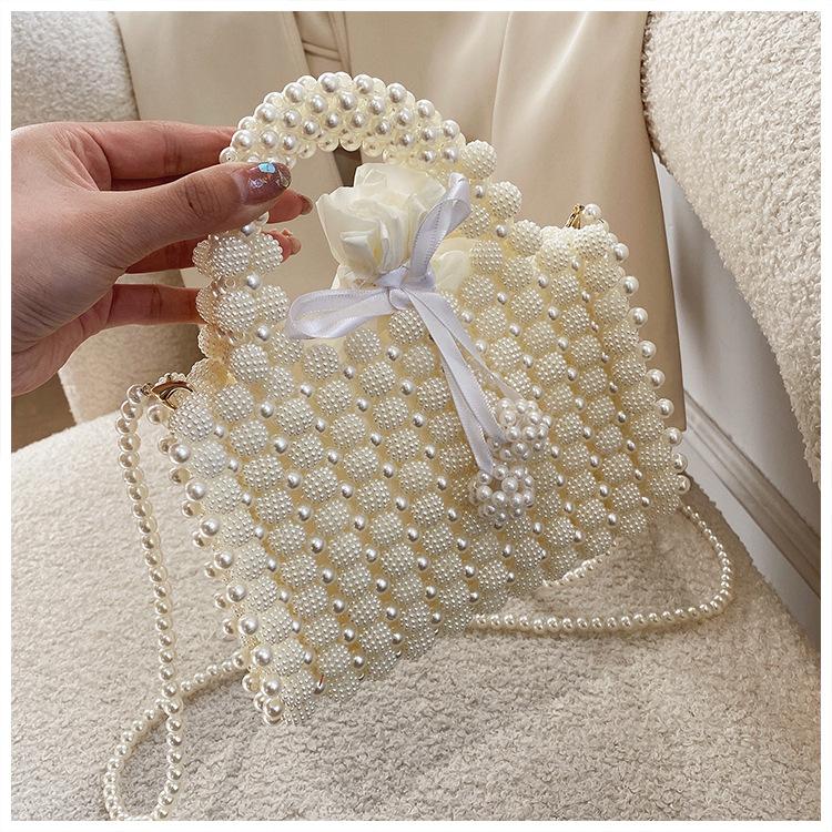 Фея Сумка Модная тканая сумка из бисера Instagram Популярная ручная сумка через плечо в западном стиле