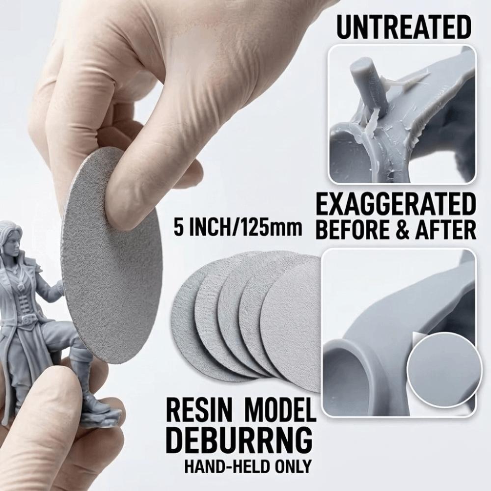 5/10pcs 3D Printed Compatible Layer Line Remover 1200 Grit 5 Inch Sanding Disc For 3D Prints