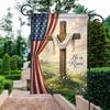 Easter Holiday He Is Risen Ag Cross Religious Garden Outdoor House Sign PPZ