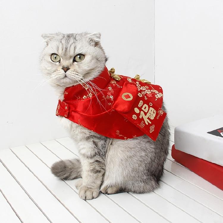 Костюм для маленькой собаки и кошки Китайский фестиваль Нарядная накидка Одежда для фотосъемки кошек