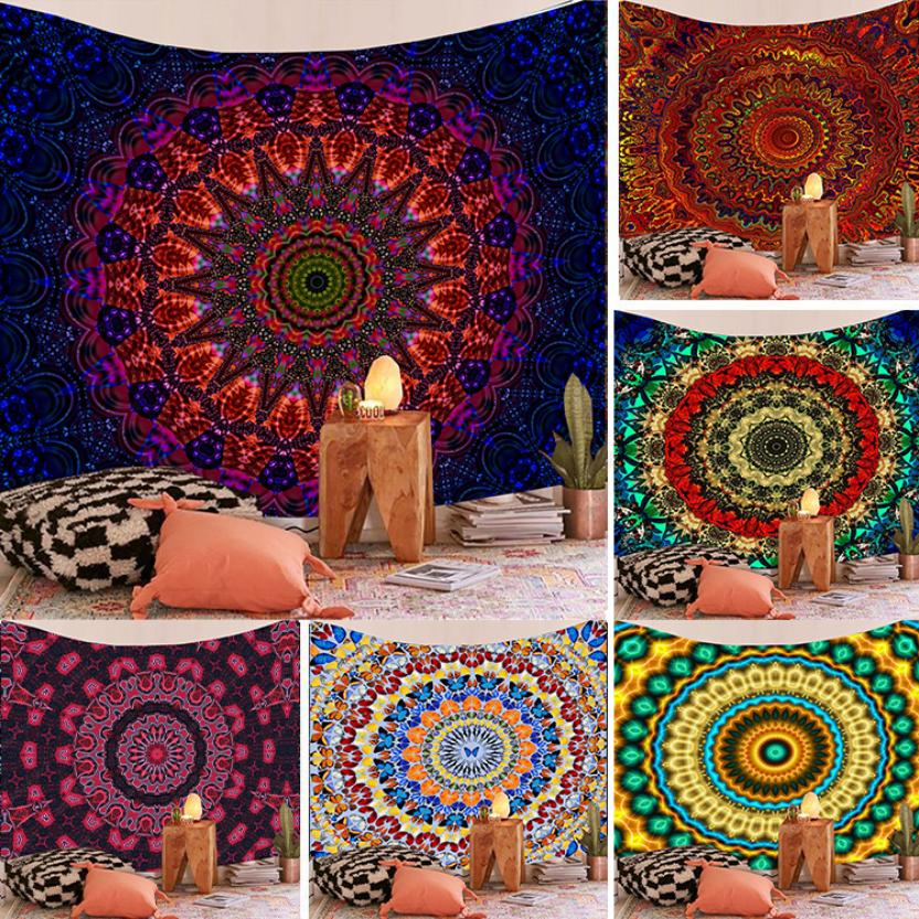 Indian Mandala Tapestry Wall Hanging Colorful Boho Home Decor Beach Throw Rug Blanket Room Decor Aesthetic Bohemian Tapestries
