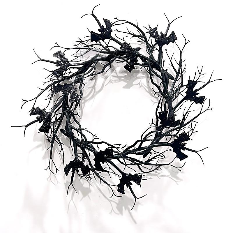 Хэллоуин Венок Гирлянда Украшение для вечеринки Настенное подвесное Композиция Реквизит Имитация Летучая мышь Уникальные 3 стиля