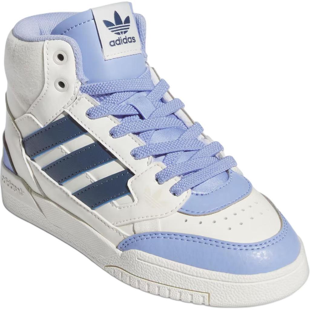 Adidas Оригинальные кроссовки Originals Drop Step Se из синтетической кожи, эластичная шнуровка, удобные, универсальные, нескользящие, высокие кеды для катания на скейте для детей, белые детские кеды для катания на скейте IH2182