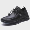 Men's Casual Outdoor Leather Slip-On Shoes, Size 46 – Comfortable Walking Shoes for Middle-Aged and Elderly.