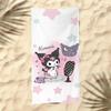 Cute Cartoon Kitten Printed Microfiber Beach Towel Quick Dry Soft Bath Towel For Kids Seaside Swimming