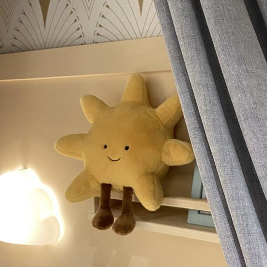 Yousheng Moon Sun Pillow Cartoon Style Elastic Fully Filling Plush Stuff Toy Sofa Bed Couch Decoration Companion Office Nap Pillow Car Seat Pillow