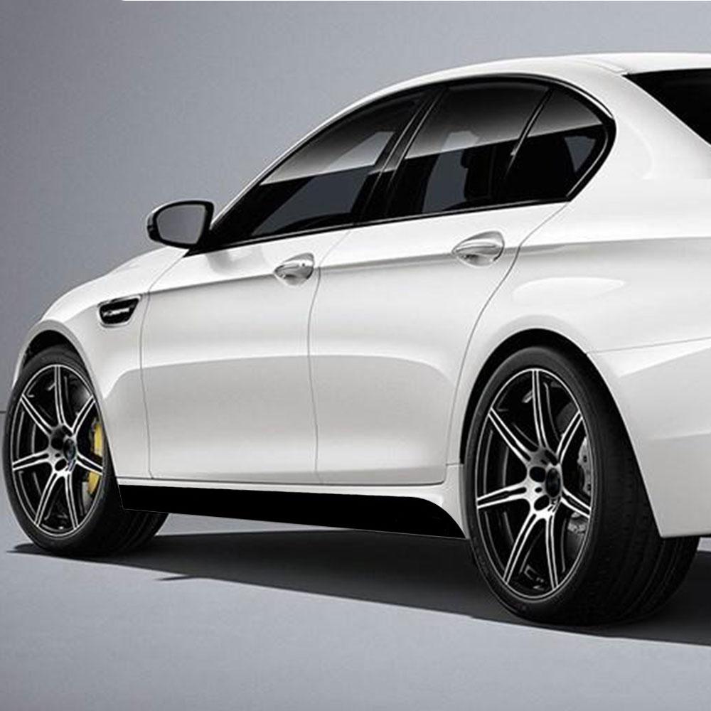 2 шт., наклейки в полоску на порог, боковая юбка автомобиля, 3D наклейки из углеродного волокна для BMW E90 E92 E93 F20 F21 F30 F31 F32 F33 F34 F15 F10 F01 F11 F02