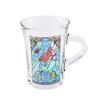 Кружка в милом стиле витража Yaxel, безопасная для микроволновой печи, из закаленного стекла, можно мыть в посудомоечной машине, стеклянная чашка 230 мл, сделано во Франции, Дисней Маленькая русалочка 82599
