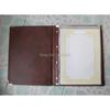 A4 Thick Durable PU Leather Menu Holder For Restaurant 7 Sheets Pocket Card Display Folder Black Brown Wine