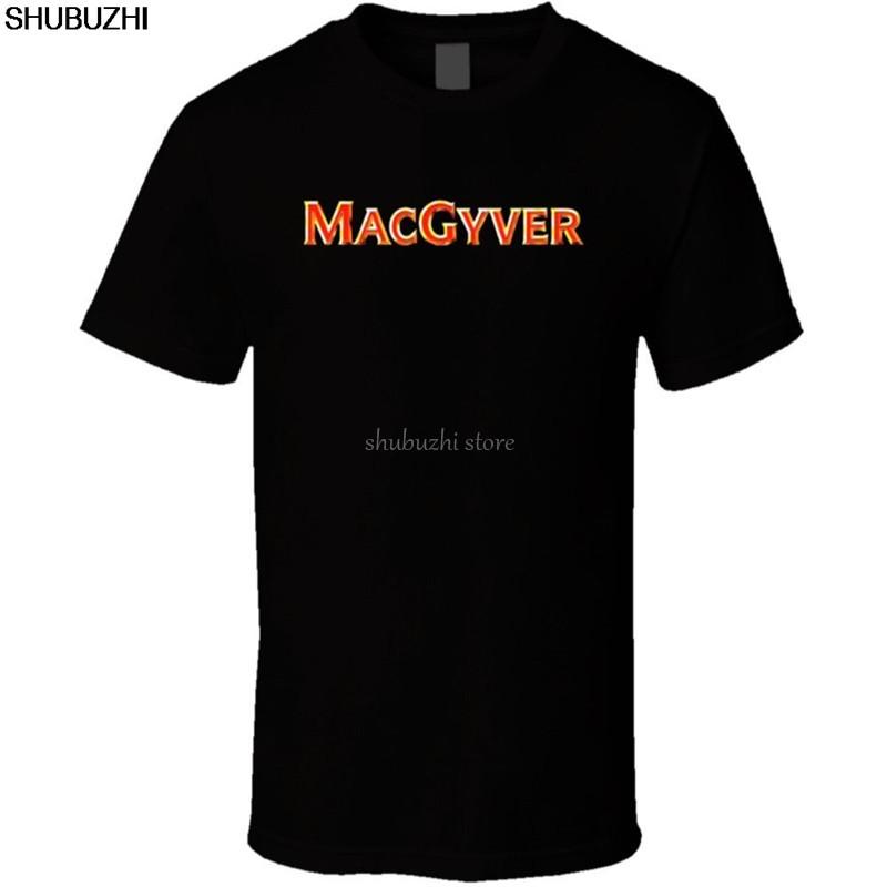 Macgyver Classic Tv Show T Shirt Summer Unisex Cotton Tshirt New Fashion Brand Black Teeshirt For Male Sbz4462