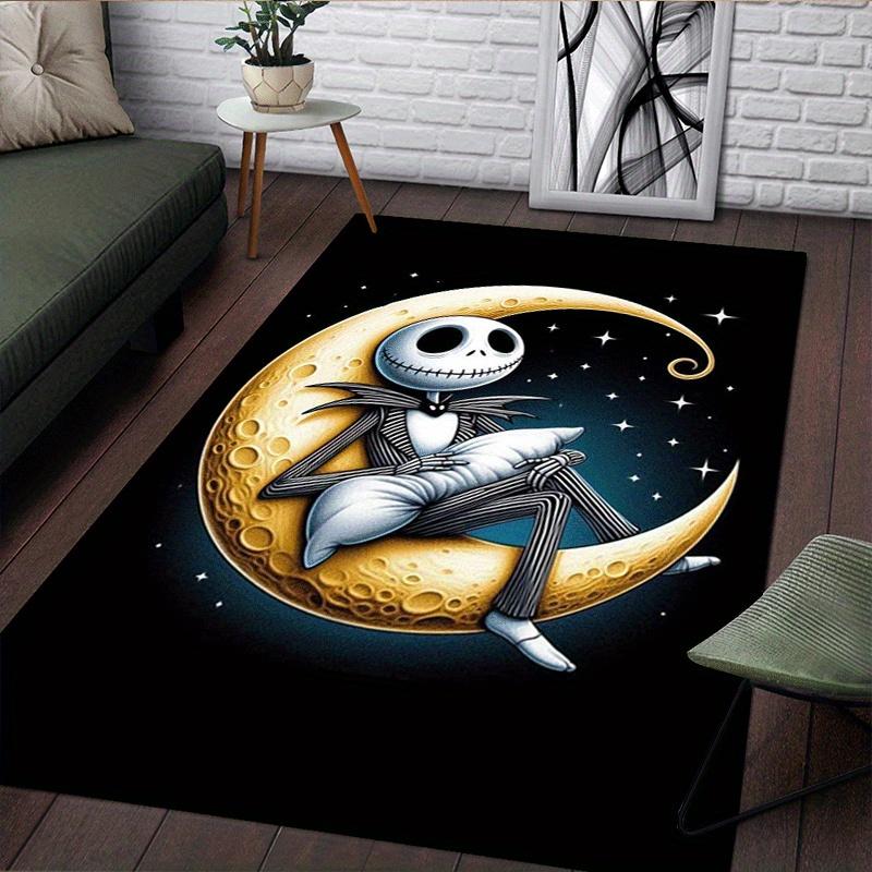 1pc The Nightmare Before Christmas Pattern Area Rug Soft Flannel Floor Mat for Living Room,Office,Bedroom and Carpet