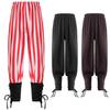 Medieval Ankle Pants for Boys Viking Navigator Pirate Renaissance Costume Tapered Banded Gothic Cosplay Trousers