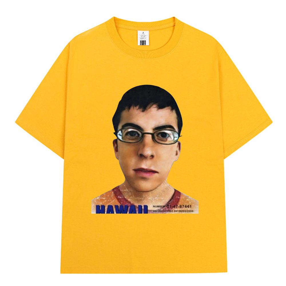 Mclovin ID-карта Superbad Гик Футболка Унисекс Женская Повседневная Хлопковая Оверсайз Футболка с Коротким Рукавом Модная Винтажная Харадзюку Футболки