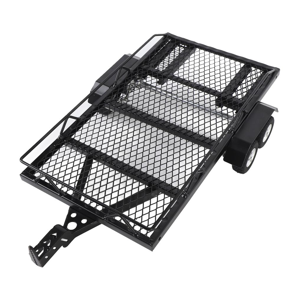 Металлический прицеп-платформа с крюковой сцепкой Сверхпрочный Высокая стабильность RC Двухосный Металлический прицеп-платформа