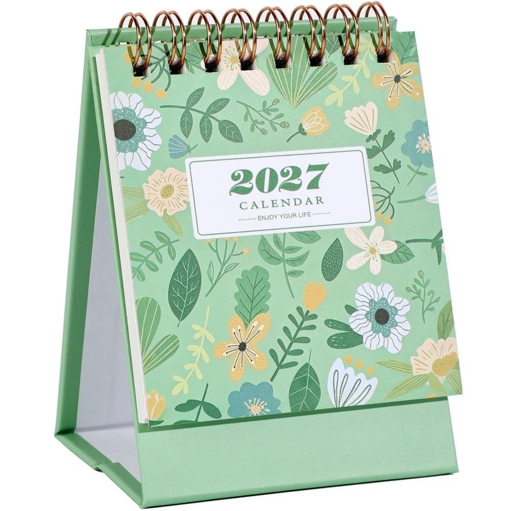 Portable Standing Flip Calendar Standing Table Calendar 2027 Desktop Calendar Office Stationery