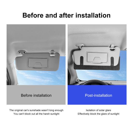 Пристегивающийся удлинитель солнцезащитного козырька для водителя и пассажира, переднее сиденье, антибликовый козырек, блокирующий УФ-лучи, удлинитель солнцезащитного козырька, универсальные автомобильные аксессуары