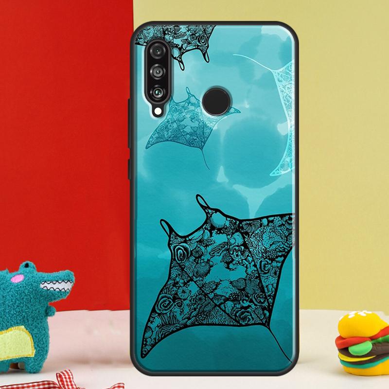 Чехол с рисунком ската для Huawei Nova 12i 12s 11i 5T 9 10 SE Y91 Y90 Y60 Y70 Y72 Y61 P60 Pro P20 P40 P30 Lite
