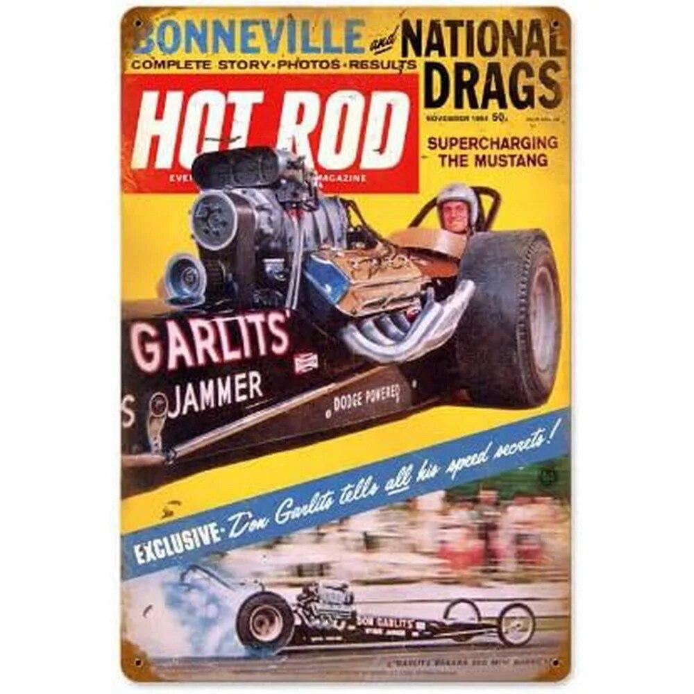 Hot Garage Pinup Girls Rod Metal Tin Signs Posters Plate Wall Decor for Garage Bars Man Cave Cafe Clubs Retro Posters Plaque