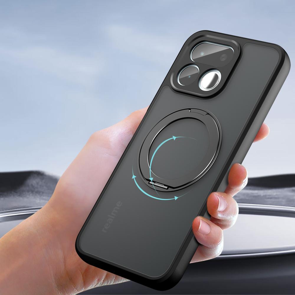 For Realme 16 Pro+/16 Pro/16T Case Business Heat Dissipation Semi-permeable Magnetic Stand Adhesive Standby Bumper Cover Funda
