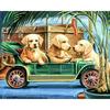 Diamond Painting Cross Stitch Puppy Driving Car Diamond Embroidery Crystal Diamond Pictures