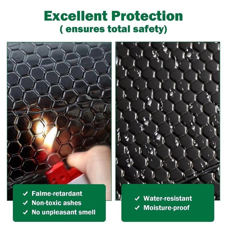 50x50cm Aluminum Butyl Rubber Insulation Pad 1.5mm with Adhesive Properties and Anti Resonance Insulation for Car Insulation.