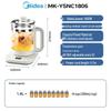 Midea Умный многофункциональный чайник для здоровья, 1,8 л, штепсель CN (адаптер в комплекте)