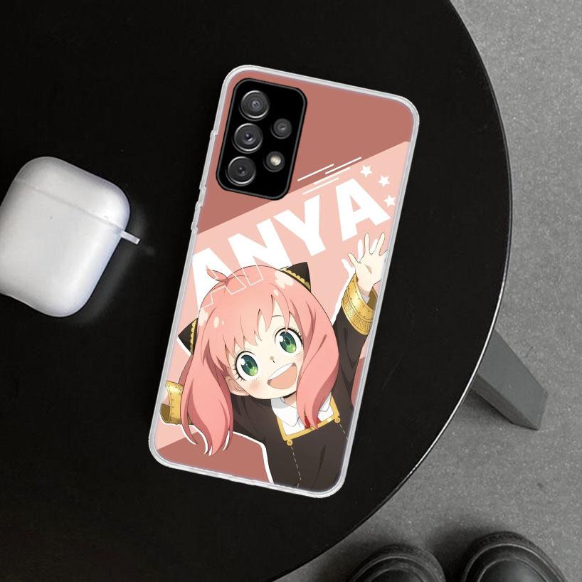 Чехол-накладка S-Spy Family Anya для Samsung Galaxy A12 A22 A32 A52 A72 A02S A51 A50S A31 A20S A10S Note 20 Ultra 10 Plus Gala