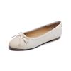 Grape Mother Studiolee Sweet Round Head Small Fragrant Style Flat Bottom Bow Splicing Shallow Mouth Ballet Single Shoes Women