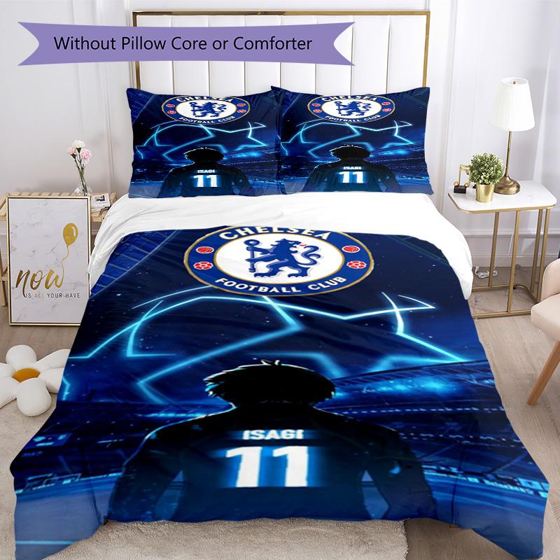 Chelsea Fc Football Player Duvet Cover Set Perfect for Dormitory Machine Washable Perfect Gift for Friends Family
