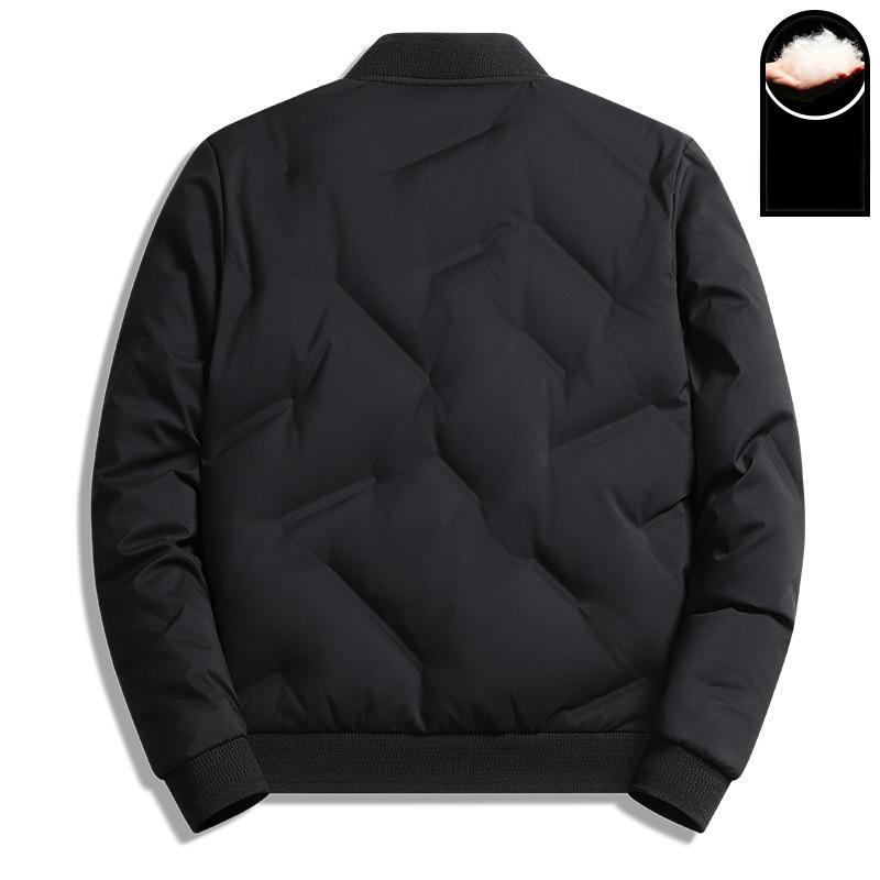 Men's Baseball Collar Down Jacket Men's Short Winter Thickened Warm Gray Duck Down Jacket Casual Youth Jacket