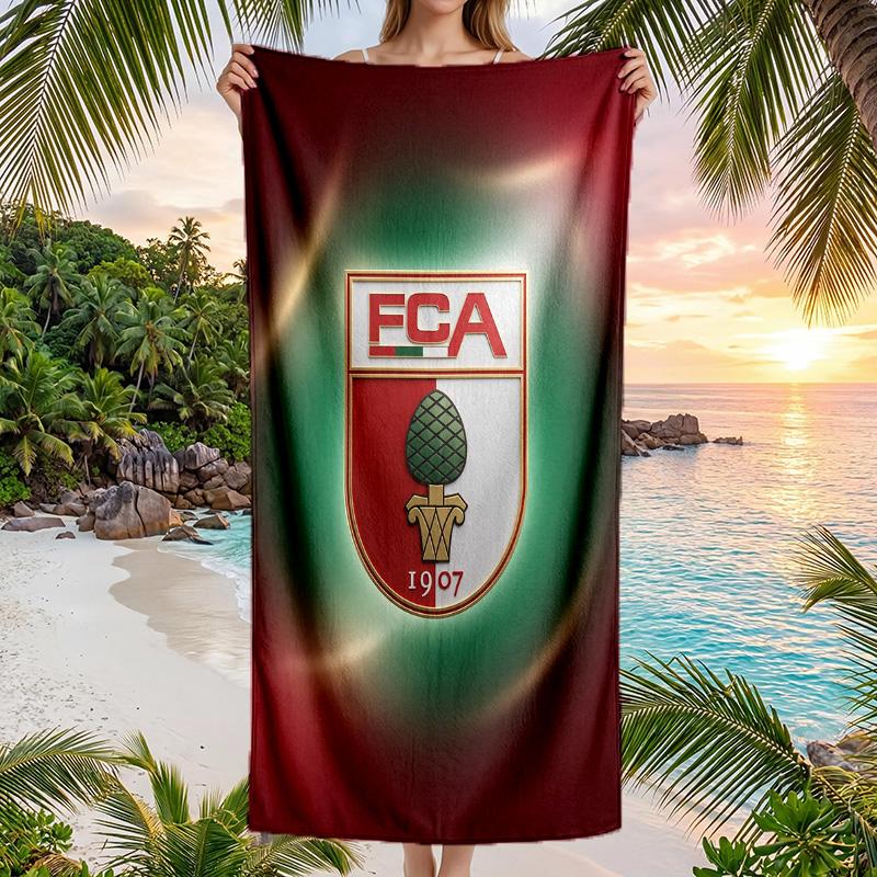 FC Augsburg FC print Quick Dry Beach Towel Microfiber Absorbent Portable Travel Swimming Towel