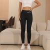 Women's High Waist Casual Pants Solid Color Fleece Thermal Leggings Winter Long Fleece Trousers Plush Running