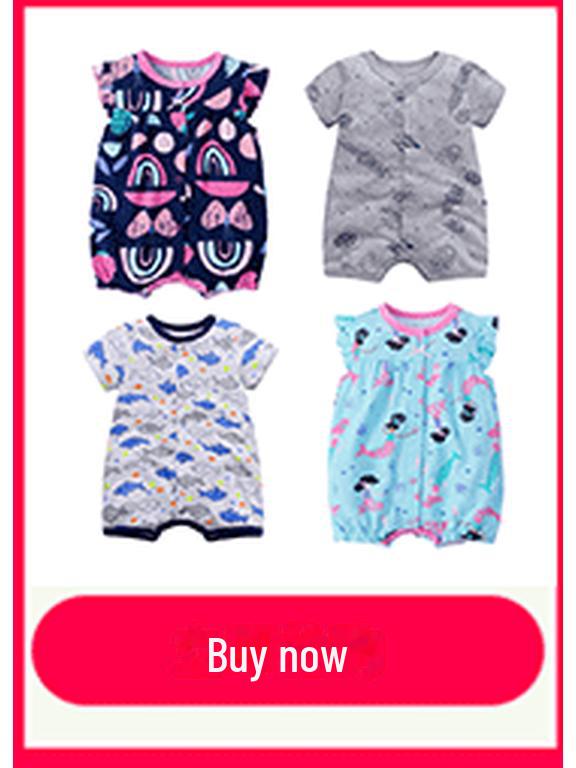 Комбинезон для новорожденных с ножками - повседневный комбинезон на весну/лето для ползания