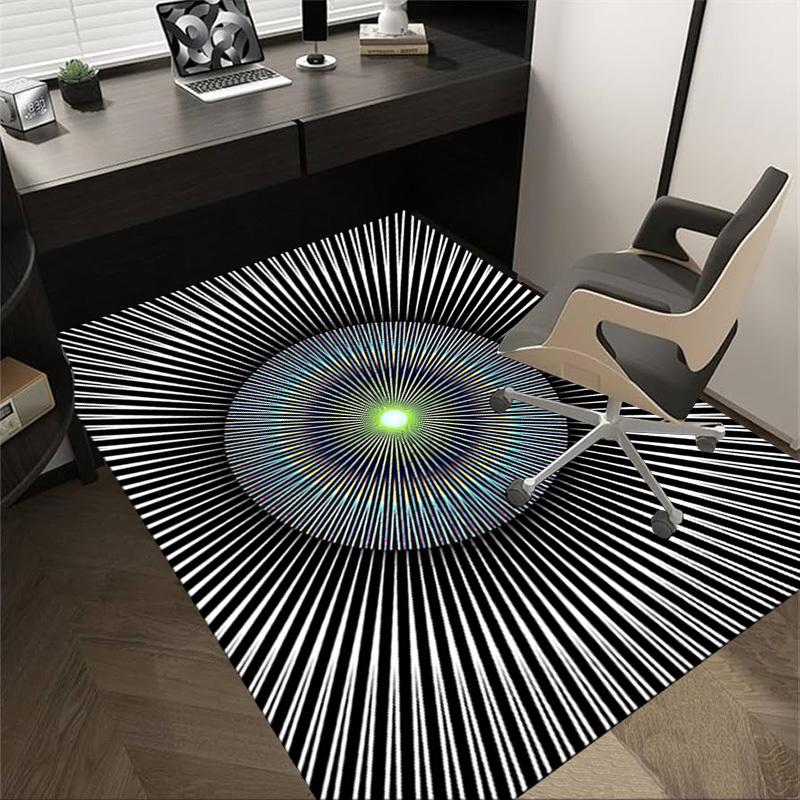 1PC Circle Lines Extra Large Non Slip Floor carpet, Office, family, bedroom, Studio Large Area Rug Indoor Rugs, , Vibrant Colors