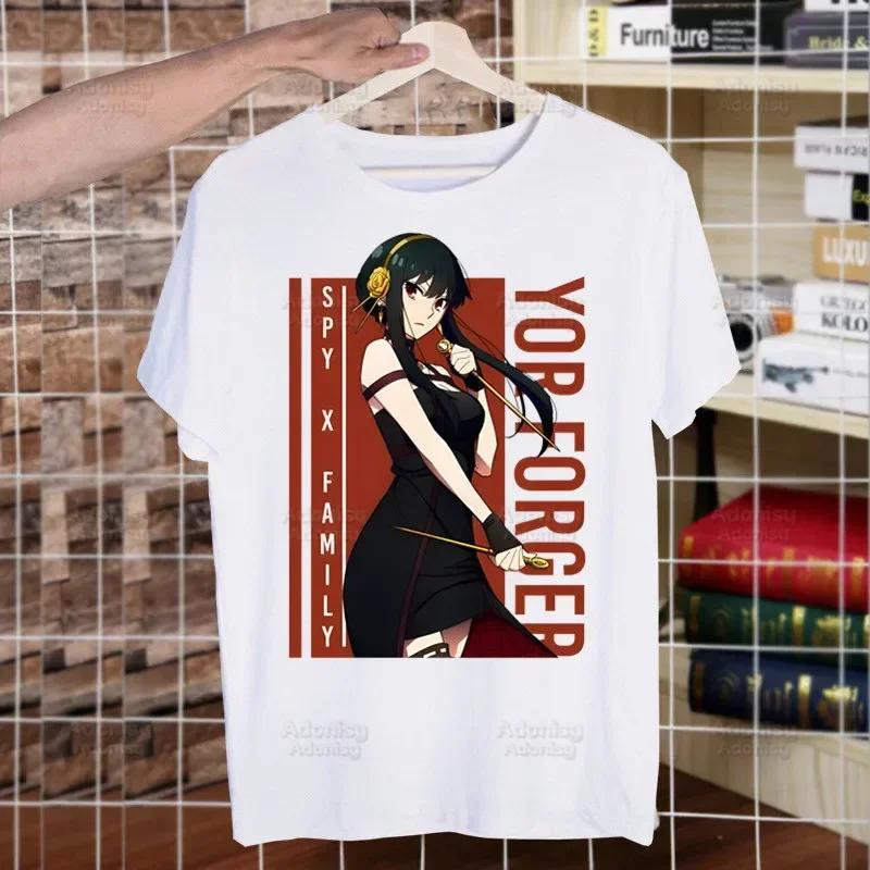 Spy X Family Spy Family Anya Smug Футболка Мужская рубашка Harajaku Мужская повседневная футболка Yor Forger Loid Forger Bond Forger с коротким рукавом
