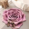 3D Коврик для пола в виде розы, Впитывающий Цветочный коврик для ванной с нескользящей основой, Реалистичный Цветочный декоративный ковер для спальни, гостиной, прихожей