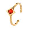 1Pcs Lady zirconium ring, open-ended stainless steel ring, party gift jewelry accessory