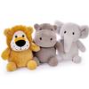 Cute Cute Elephant Hippo Doll Plush Toy Zoo Lion Doll Children Accompany Soothing Doll