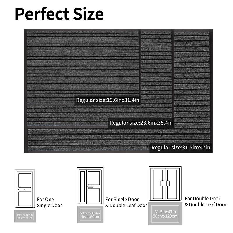Утолщенный напольный коврик для входной двери у ворот, бытовой уличный нескользящий входной ковер, грязеотталкивающий дверной коврик, коврик для вытирания ног